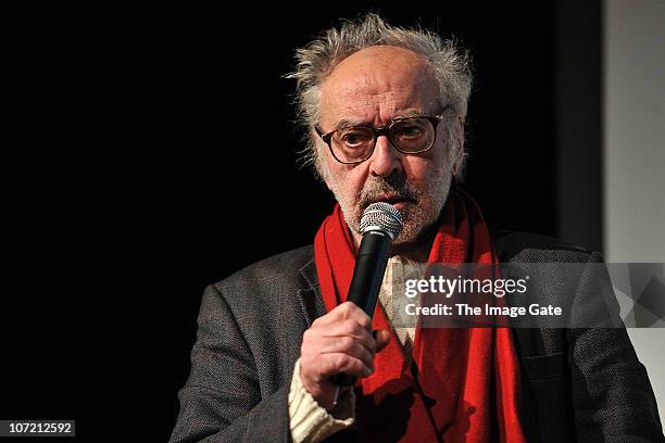 Director Jean-Luc Godard receives the Swiss Federal Design Award Grand Prix held at X-Tra on November 30, 2010 in Zurich, Switzerland. Jean-Luc...