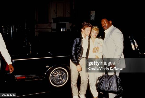 Madonna and Sean Penn leave their limo circa 1986 in New York City, New York.