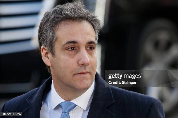 Michael Cohen, President Donald Trump's former personal attorney, and fixer, arrives at federal court for his sentencing hearing, December 12, 2018...