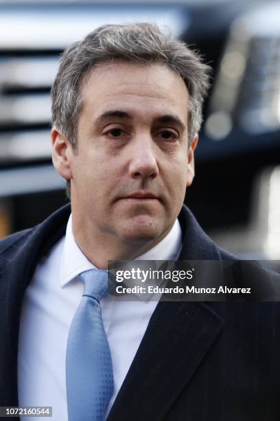 Michael Cohen, President Donald Trump's former personal attorney and fixer, arrives at federal court for his sentencing hearing, December 12, 2018 in...