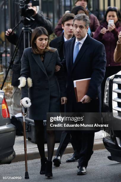 Michael Cohen, President Donald Trump's former personal attorney and fixer, arrives with daughter Samantha Blake Cohen at federal court for his...