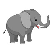 A cartoon elephant