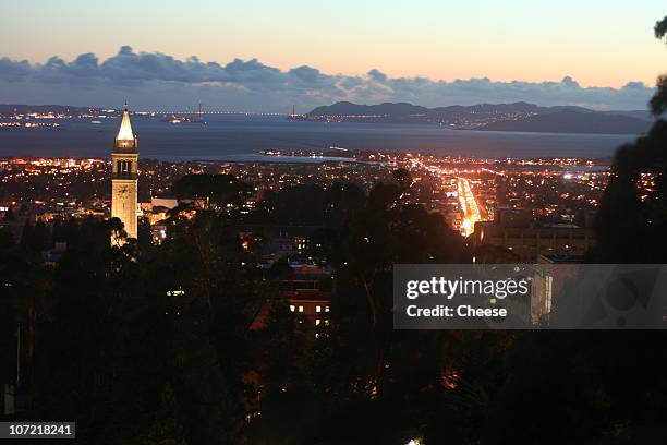 bay area at dusk - berkeley bildbanksfoton och bilder