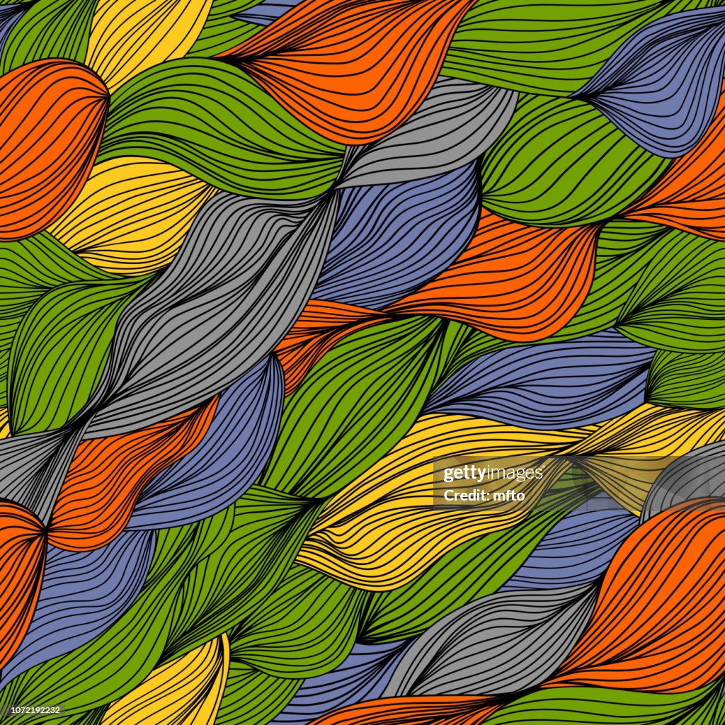 Seamless Multi Colored Hand Drawn Pattern High-Res Vector Graphic ...