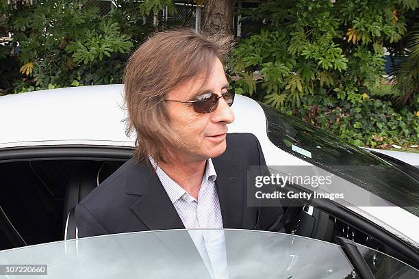 Drummer Phil Rudd leaves Tauranga District Court following his conviction for cannabis possession on December 1, 2010 in Tauranga, New Zealand. Rudd,...