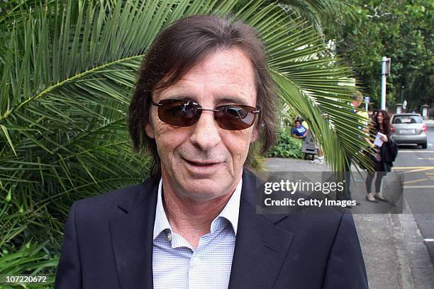 Drummer Phil Rudd leaves Tauranga District Court following his conviction for cannabis possession on December 1, 2010 in Tauranga, New Zealand. Rudd,...