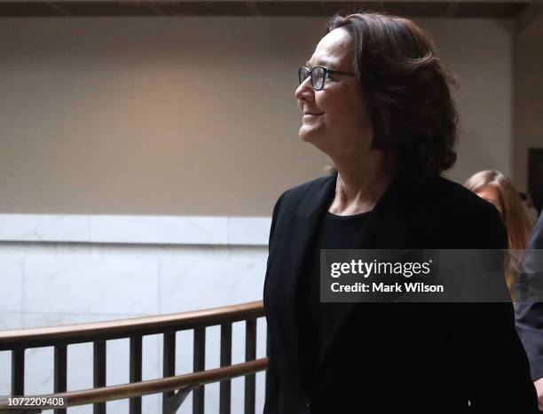 Central Intelligence Agency Director Gina Haspel departs from the U.S. Capitol after a closed intelligence briefing to House leaders on on December...