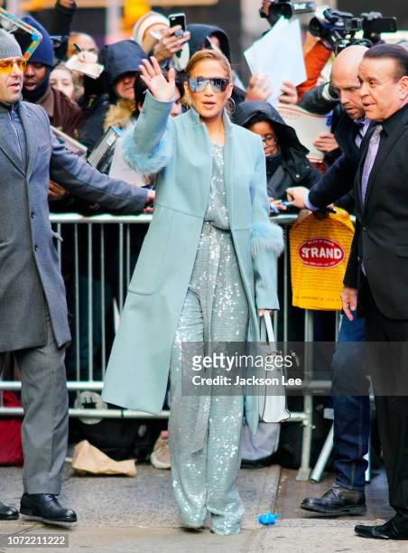 Jennifer Lopez at GMA on December 12, 2018 in New York City.