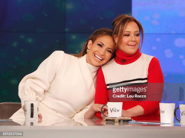 Jennifer Lopez and Leah Remini are the guests today, Wednesday 12/12/18 on Walt Disney Television via Getty Images's "The View." "The View" airs...