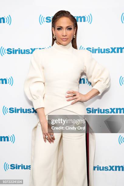 Jennifer Lopez takes part in SiriusXM's Town Hall with the cast of 'Second Act' hosted by Andy Cohen at SiriusXM Studios on December 12, 2018 in New...