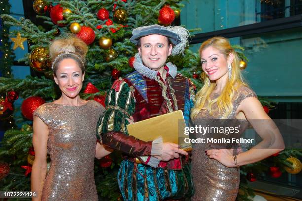 Sandra Pires , Reinwald Kranner and Nazide Aylin attend the Energy for Life Christmas gala for Children at Hofburg Vienna on December 12, 2018 in...