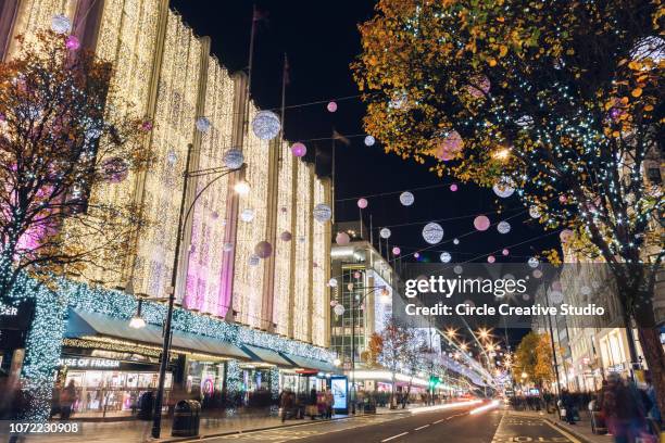 倫敦市中心牛津街聖誕裝飾品 - oxford street london 個照片及圖片檔