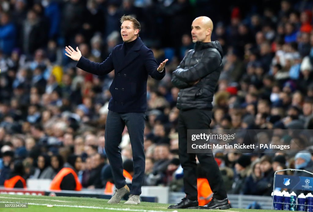 Manchester City v Hoffenheim - UEFA Champions League - Group F - Etihad Stadium