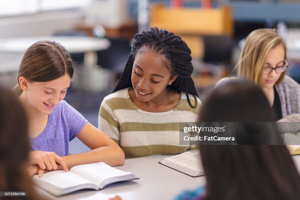Working in the library