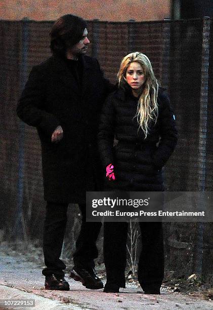 Singer Shakira and Antonio De La Rua are seen sighting on November 25, 2010 in Barcelona, Spain.