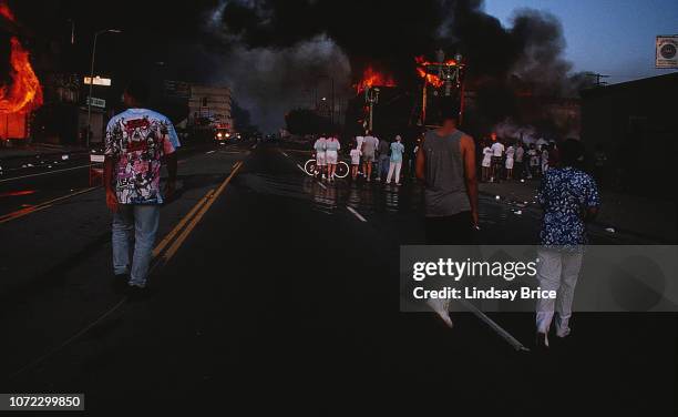 After all four officers who were videotaped beating Rodney King were acquitted by a Simi Valley jury, the city erupts in an uprising, businesses...