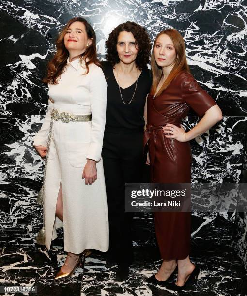 Actor Kathryn Hahn, writer and director Tamara Jenkins and actor Kayli Carter attend MoMA's Contenders screening of "Private Life" at MoMA Titus One...