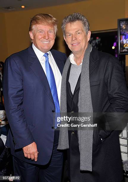 Donald Trump of "The Apprentice" , and music producer David Foster attend the Rockefeller Center Annual Christmas Tree Lighting at the Rockefeller...