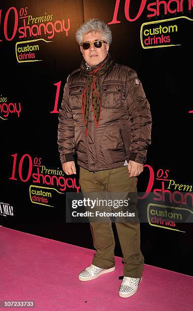 Director Pedro Almodovar attends the 'Shangay Awards' 2010 at the Coliseum Theatre on November 30, 2010 in Madrid, Spain.