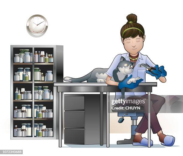 cat that - sharpening stock illustrations