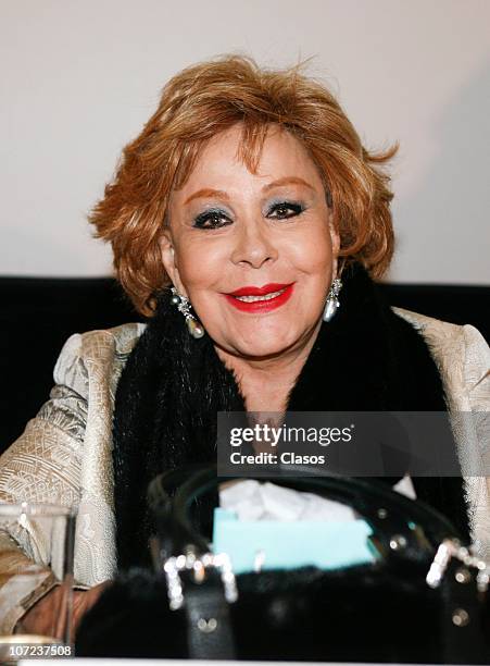 Silvia Pinal during the delivery of the prize of Woman of the Year at Chapultepec Castle on December 1, 2010 in Mexico City, Mexico.