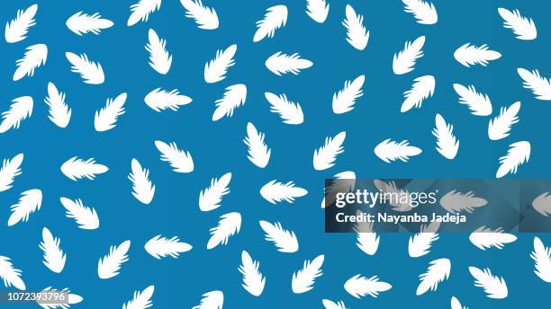 feathers seamless patterns abstract vector - peacock feather on white stock illustrations