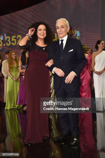 Barbara Wussow and Jose Carreras during the 24th Annual Jose Carreras Gala at Bavaria Studios on December 12, 2018 in Munich, Germany.