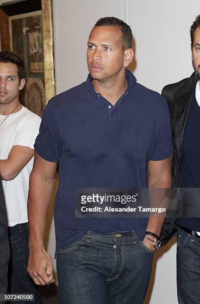 Alex Rodriguez is sighted during Art Basel Miami Beach at the Miami Beach Convention Center on December 1, 2010 in Miami Beach, Florida.