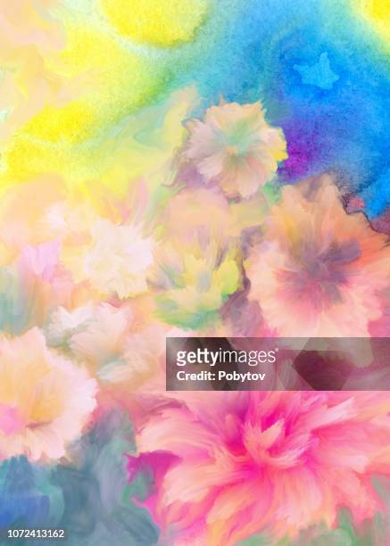 floral painted background - springtime stock illustrations
