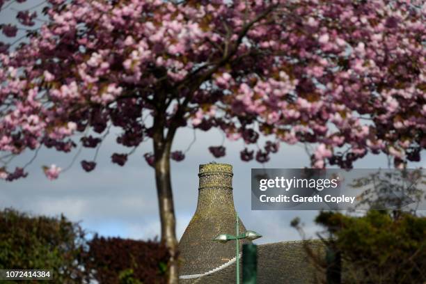 The remaining kiln of Commerce Works, Longton on April 5, 2018 in Stoke on Trent, England. At the height of the Potteries industry, the...