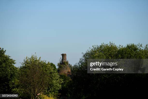 The remaining kiln of Heron Cross Pottery, Fenton on June 28, 2018 in Stoke on Trent, England. At the height of the Potteries industry, the...