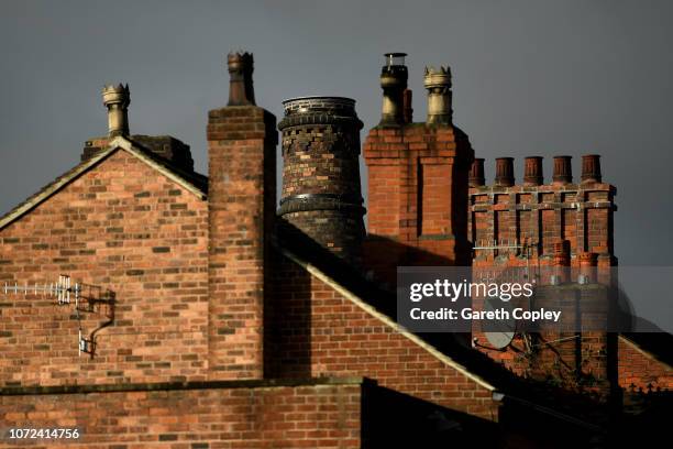 The remaining kiln of Moorland, Burslem on October 5, 2017 in Stoke on Trent, England. At the height of the Potteries industry, the Stoke-on-Trent...