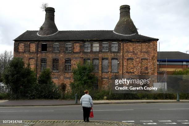 The remaining kilns of Commerce Works, Longton on September 10, 2018 in Stoke on Trent, England. At the height of the Potteries industry, the...