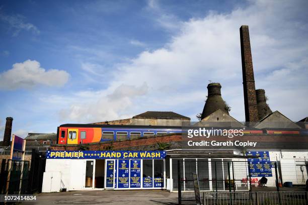 The remaining kilns of Phoenix Works, Longton on September 29, 2017 in Stoke on Trent, England. At the height of the Potteries industry, the...