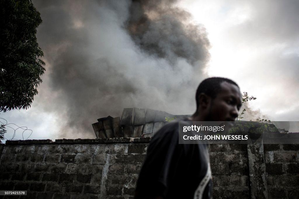 DRCONGO-POLITICS-VOTE-FIRE