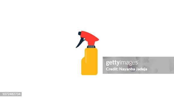 spray bottle flat icon - perfume atomizer stock illustrations