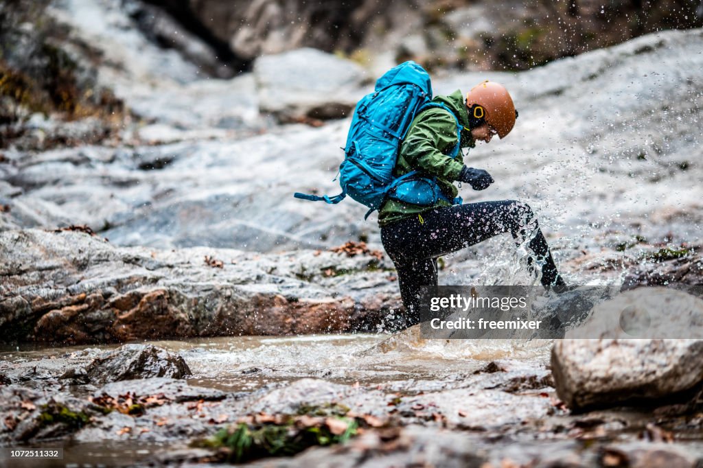 Crossing the river