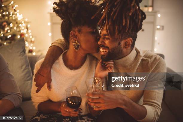 new year couple - intimate night imagens e fotografias de stock