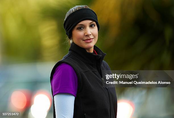 Allison Micheletti looks on during the Ladies European Tour Pre-Qualifying School - Final Round at La Manga Club on December 2, 2010 in La Manga,...