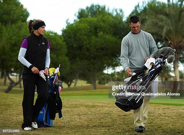 Martin Kaymer of Germany and his girlfriend Allison Micheletti during the Ladies European Tour Pre-Qualifying School - Final Round at La Manga Club...