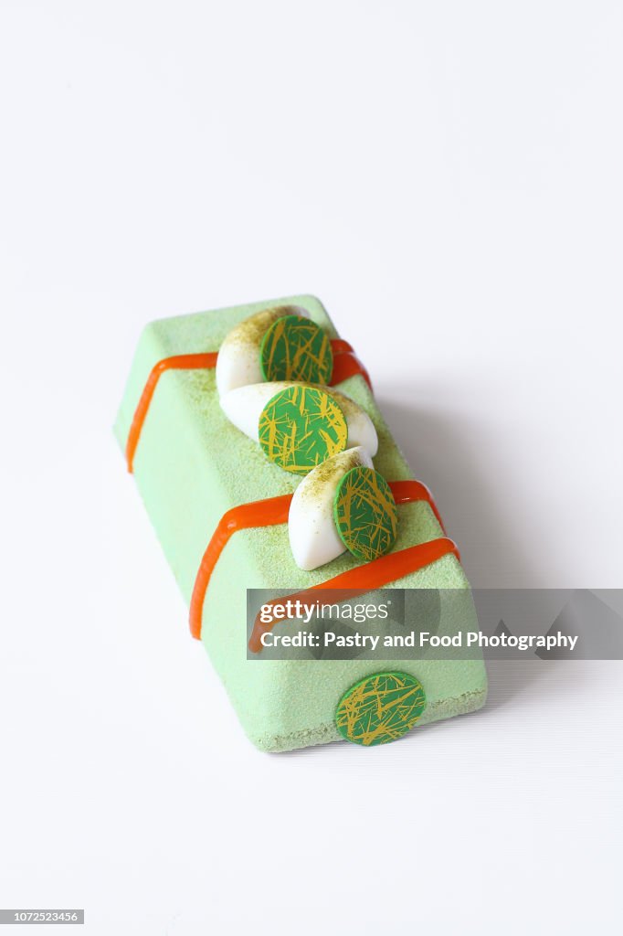 Contemporary Green Tea Mousse Cake