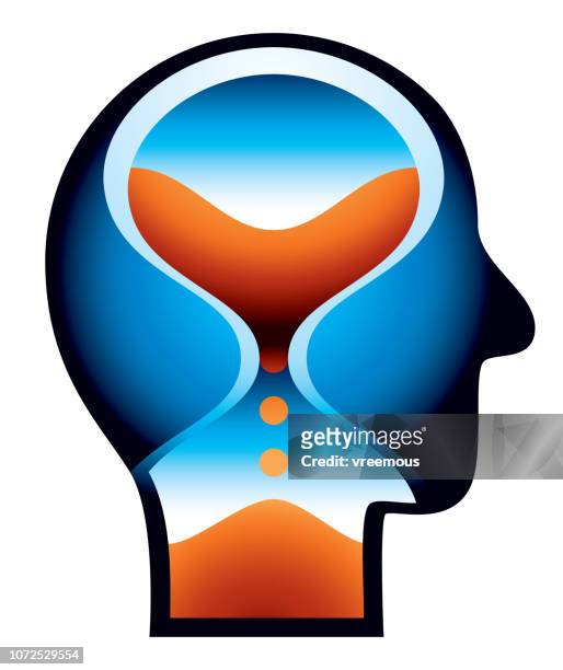 mental health, dementia and alzheimer's disease icon - alzheimers brain stock illustrations