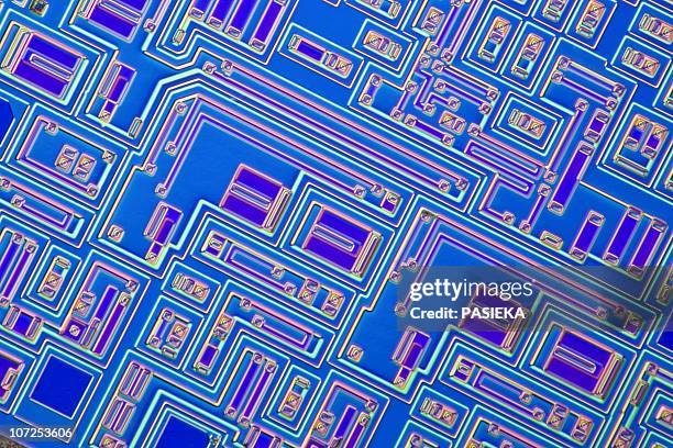 microchip, light micrograph - 光学顕微鏡図点のイラスト素材／クリップアート素材／マンガ素材／アイコン素材
