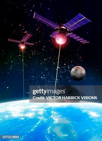 Satellite attack, artwork Satellite attack, artwork