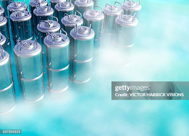 cryogenic storage, artwork - cryobiology stock illustrations
