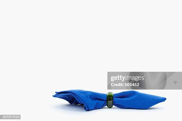 napkin and napkin ring - napkin ring stock pictures, royalty-free photos & images