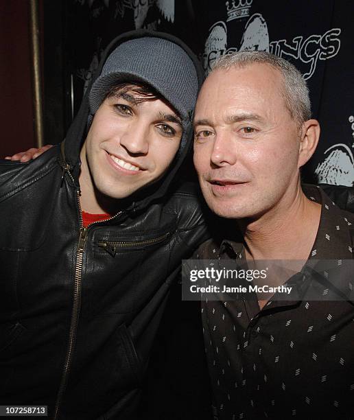 Pete Wentz of Fall Out Boy and Alan Rish during Pete Wentz Birthday at Angels & Kings - June 5, 2007 at Angels & Kings in New York City, New York,...