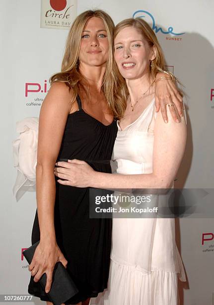 Jennifer Aniston and Laura Day during ONE Sunset Hosts Book Party For New York Times Best Selling Author and Intuitionist Laura Day - Arrivals at ONE...