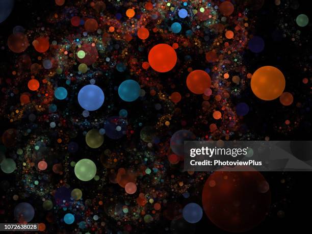 fractal: bubble universe - outer space logo stock pictures, royalty-free photos & images