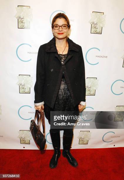 Actress Laura San Giacomo attends The Style for Smiles 2008 Dinner Party Sponsored by C Magazine on February 10, 2008 in Los Angeles, California.